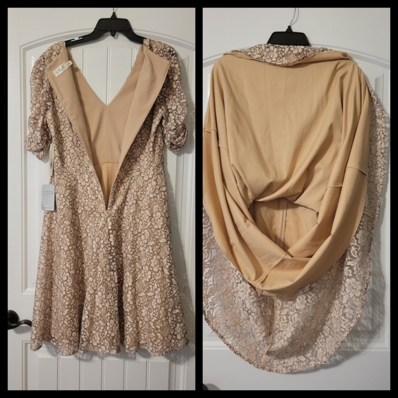 🆕️Eliza J blush lacey floral midi dress - Picture 5 of 8